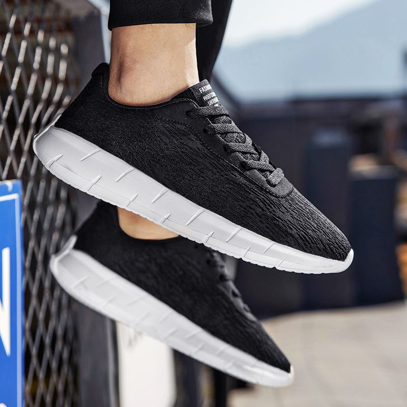 Men'S Shoes Increase Height - Tênis Masculino Casual Esportivo Respirável Preto