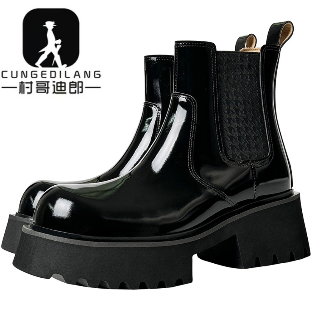 Men'S Shoes Increase Height - Botas Chelsea masculinas de inverno, com
